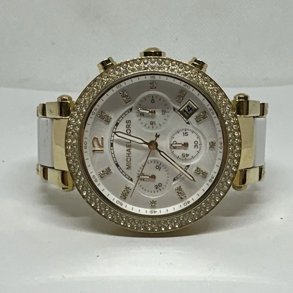 Michael Kors Parker MK6119 Women's Two Tone Analog Dial Quartz Wrist Watch NUL63